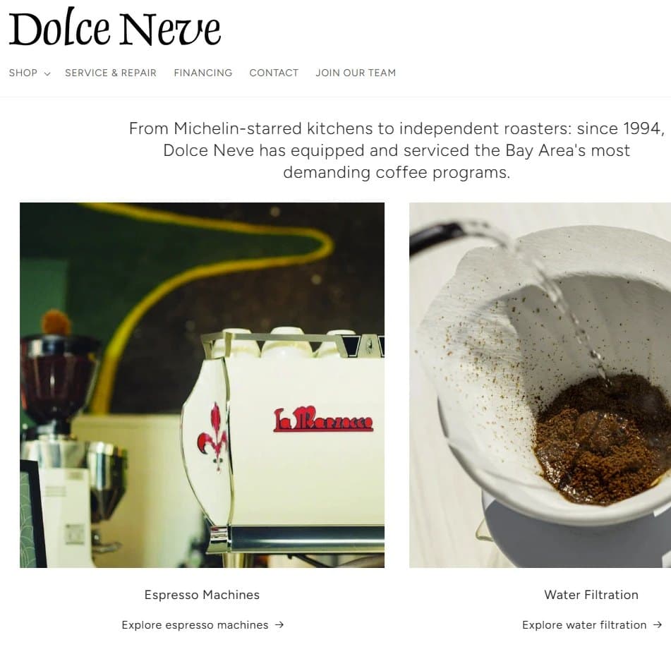 The Dolce Neve site we built